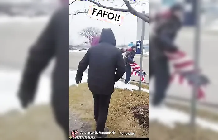 MAGA bro knocks out like ten people at once