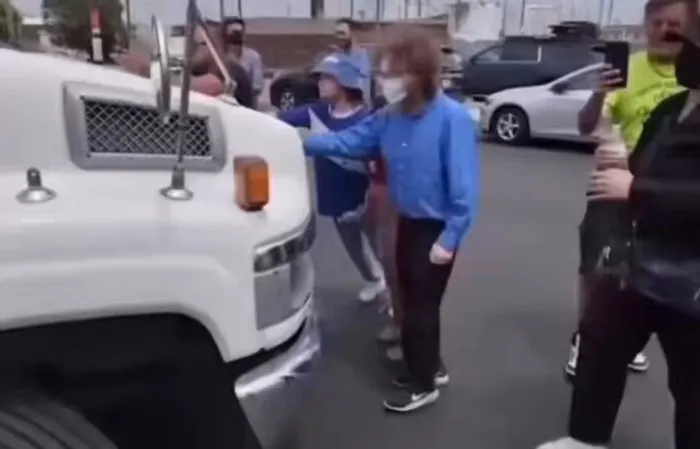 A Risky Protest Move Meets Reality When a Truck Keeps Rolling