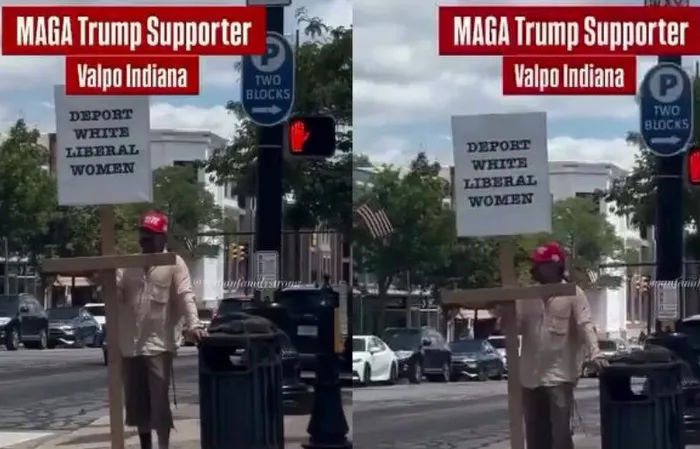 Trump supporter trolls protesters with a hilarious sign