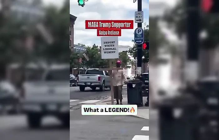 Trump supporter trolls protesters with a hilarious sign