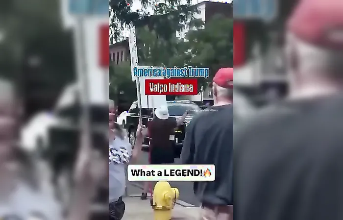 Trump supporter trolls protesters with a hilarious sign