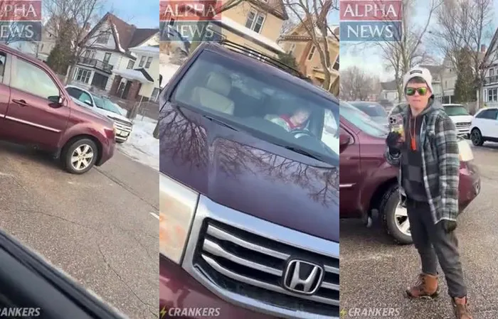 ICE officer video feed from Minneapolis shows woman drive right at him