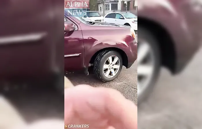 ICE officer video feed from Minneapolis shows woman drive right at him