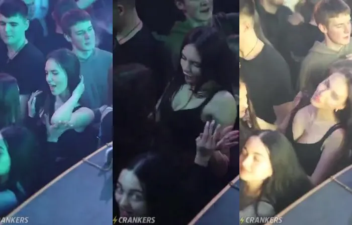 Just two hotties raving out to some electronic music