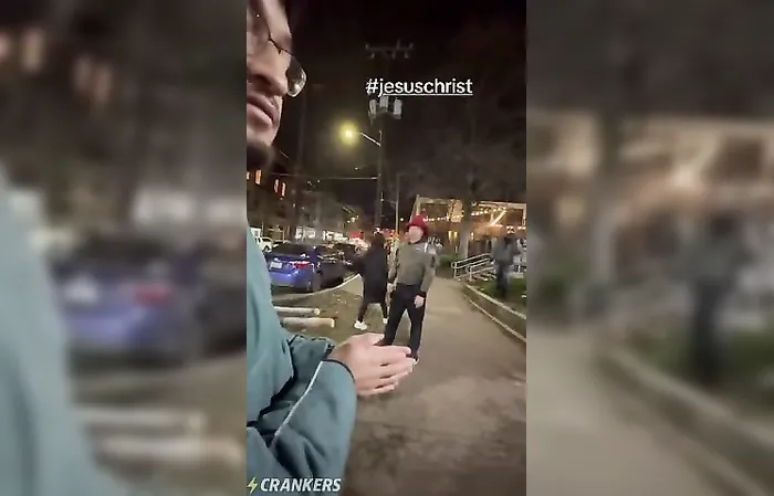 Dude hit in face with SKATEBOARD for not minding his own business