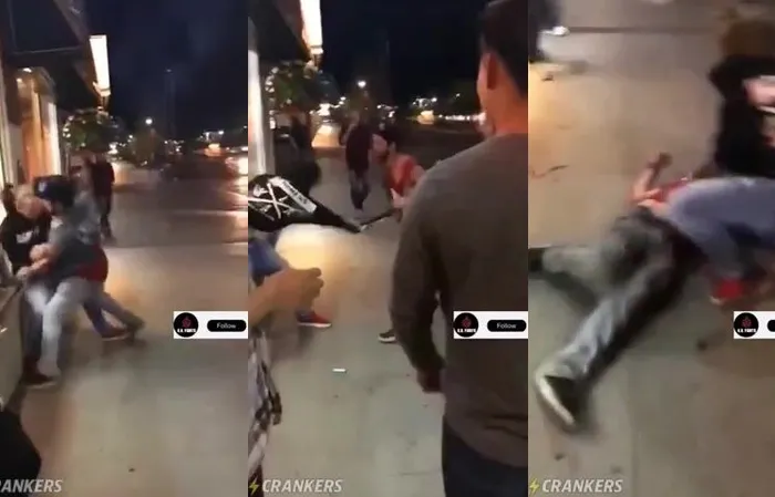 Guy takes a beating, then delivers the knockout