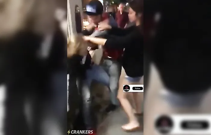Guy takes a beating, then delivers the knockout