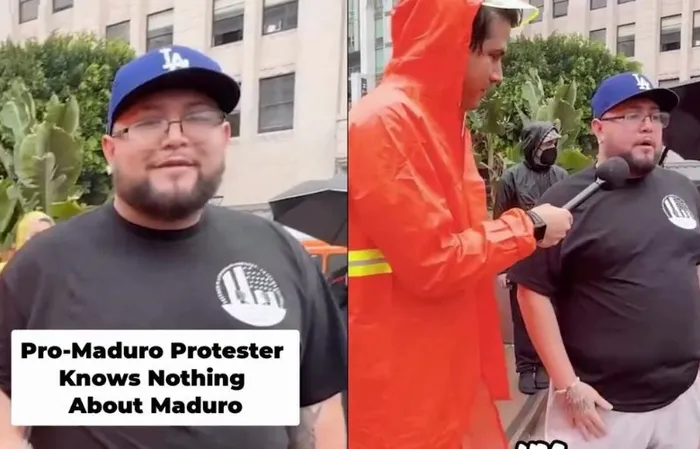 Pro-Maduro protester knows diddly-squat, snitches on the group that told him to show up