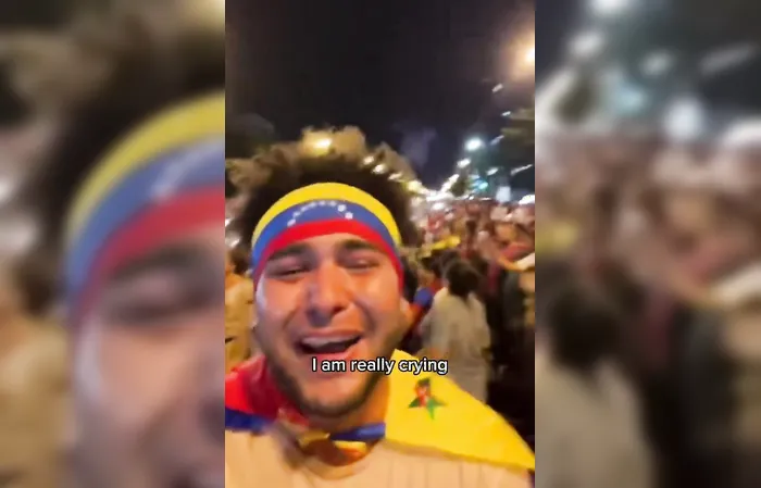 Venezuelans are still brought to tears celebrating in Caracas