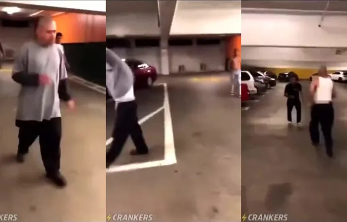 brutal leg kick had dude folding in half