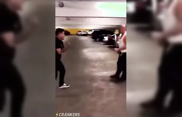 brutal leg kick had dude folding in half