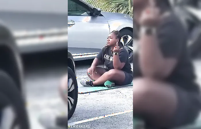 Saving a parking space because you're too lazy to walk ten extra feet