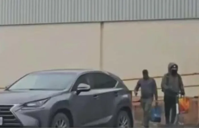 They pulled up in an expensive Lexus NX to take items from the food bank