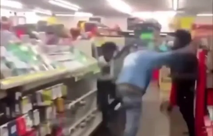 2 hoodrats harass an older guy at the dollar store