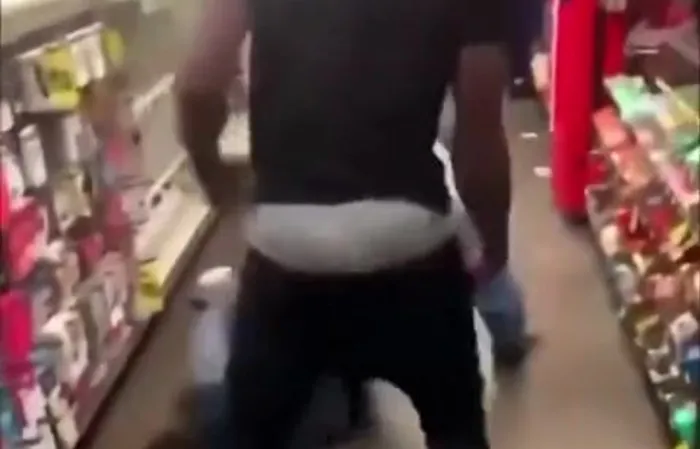 2 hoodrats harass an older guy at the dollar store
