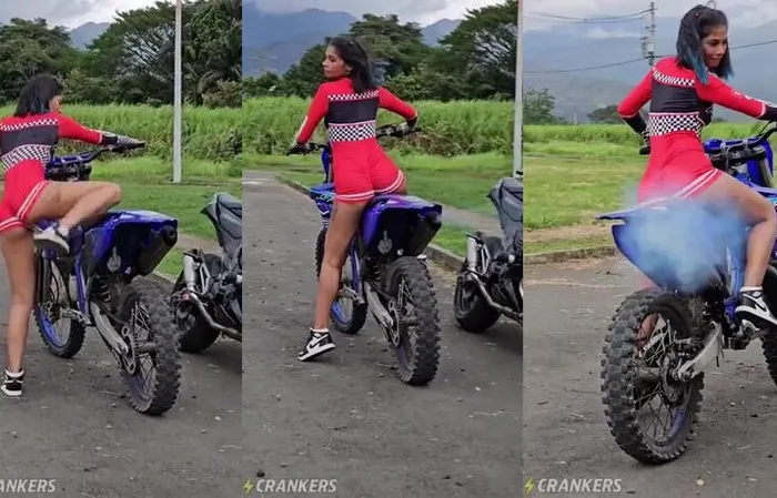 Going for a ride on the dirt bike