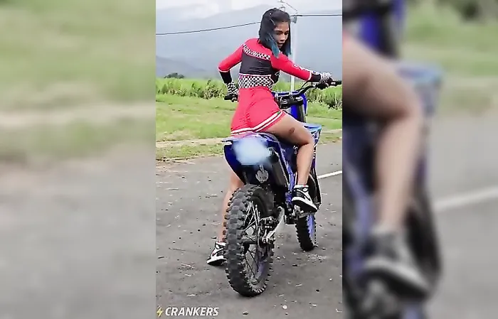 Going for a ride on the dirt bike