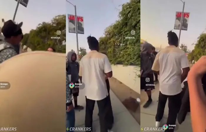 Thug knocks out woman at bus stop for no reason