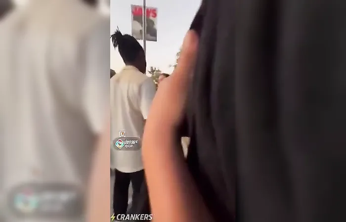 Thug knocks out woman at bus stop for no reason