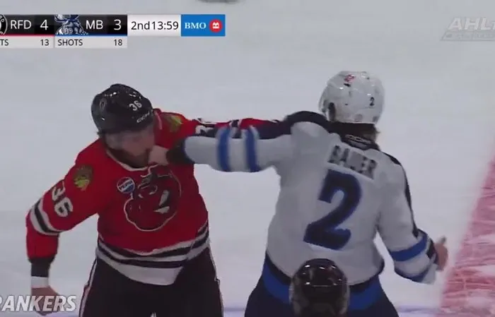 Epic moment breaks out during hockey game