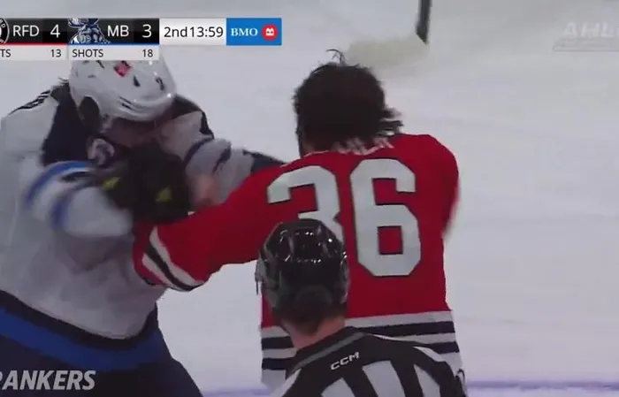 Epic moment breaks out during hockey game