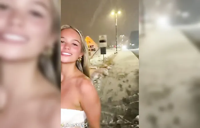 Some gals really love the snow