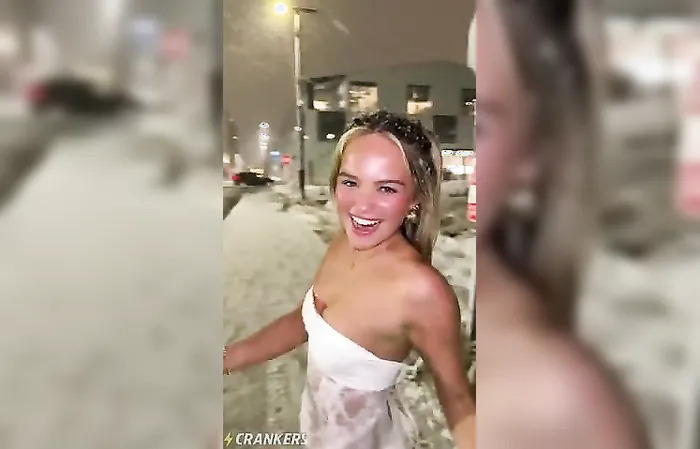 Some gals really love the snow
