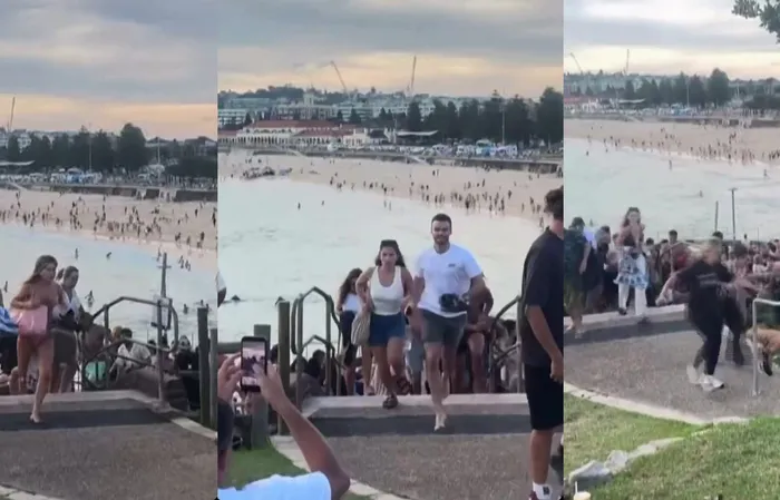 Horrific video shows people scatter during Bondi Beach shooting