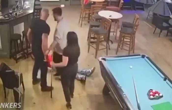 K.O. Fights - Drunk guy grabs wife's a in front of husband and gets what he deserves.