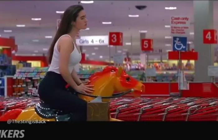 The Sting - Happy Birthday, Jennifer Connelly Jen riding a horse in Career Opportunities (1991) - A Sting Original Cut For many, Jen was a first screen crush, and this