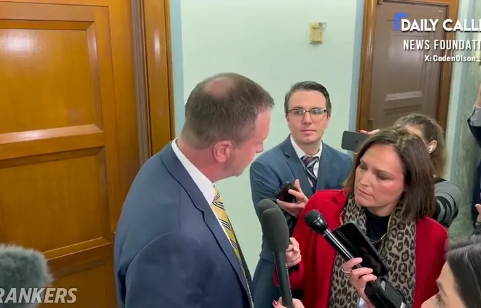Daily Caller - ????WATCH: Sen. @Eric_Schmitt CLAPS BACK at reporter. REPORTER: If you can seize an oil tanker without killing anyone, shouldn't that have been the way that these fishing