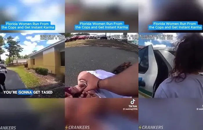 Cop tasers woman who hits the ground like a sack of bricks