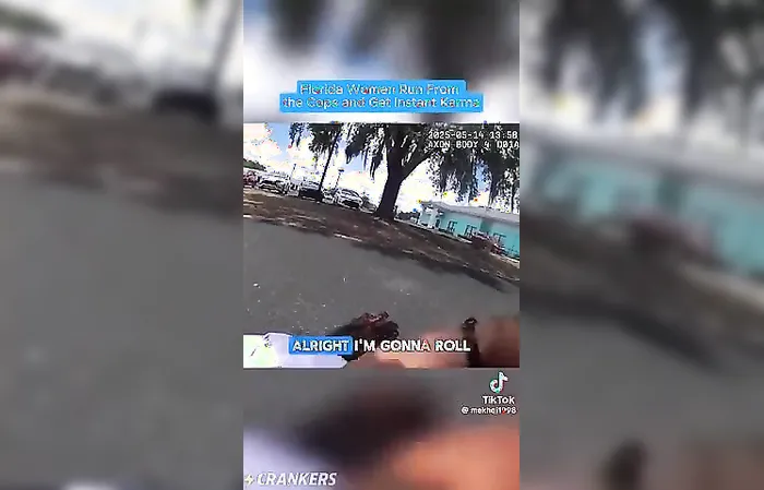 Cop tasers woman who hits the ground like a sack of bricks