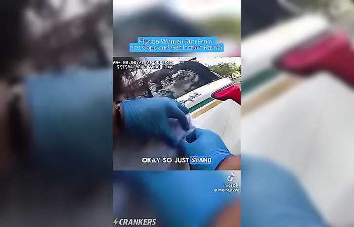 Cop tasers woman who hits the ground like a sack of bricks