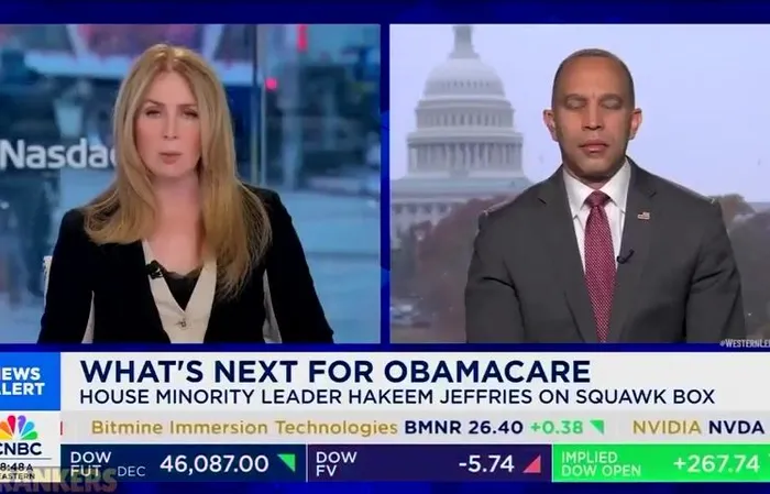 CNBC’s Becky Quick rolls eyes at Hakeem Jeffries for deflecting on questions