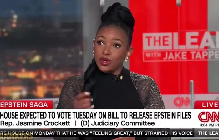 Jasmine Crockett says Mike Johnson is 'full of sh*t' after Epstein file statement