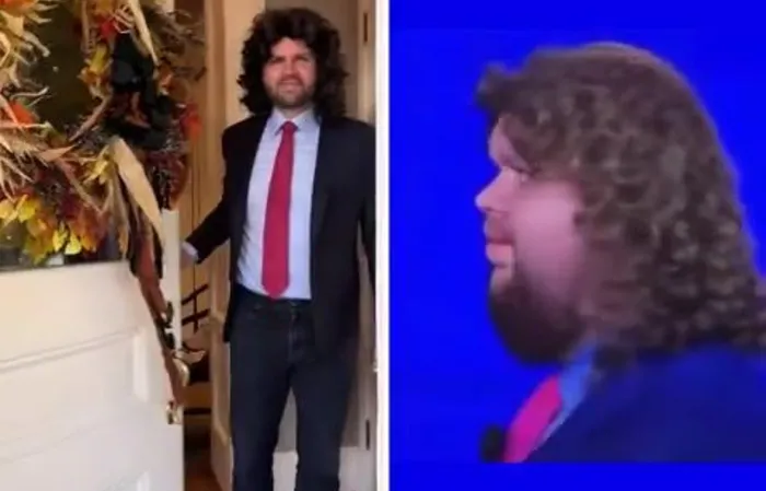 Vance shows off his Halloween costume