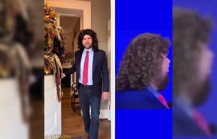 Vance shows off his Halloween costume