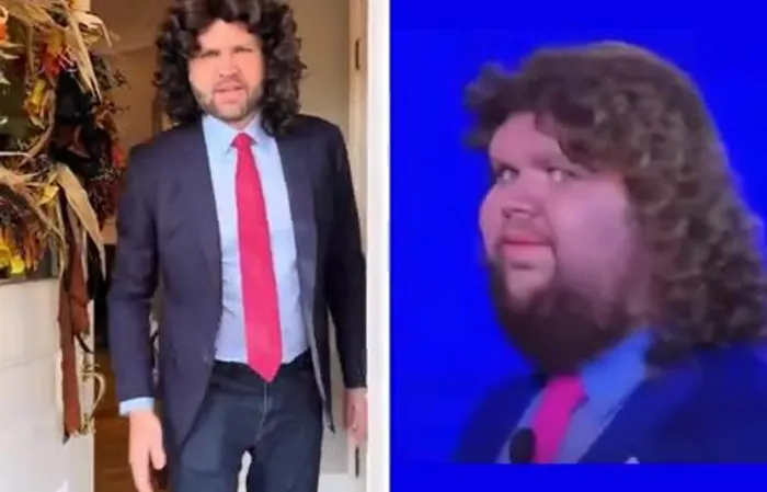 Vance shows off his Halloween costume
