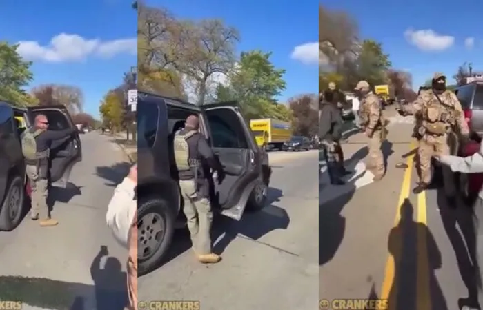 ICE agents respond to pushback from random strangers interfering
