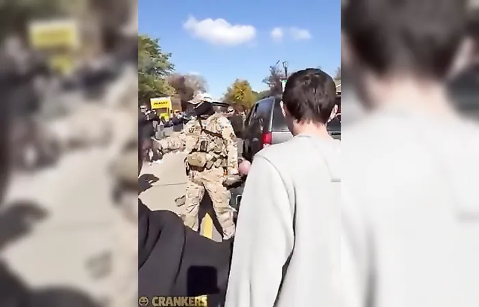 ICE agents respond to pushback from random strangers interfering
