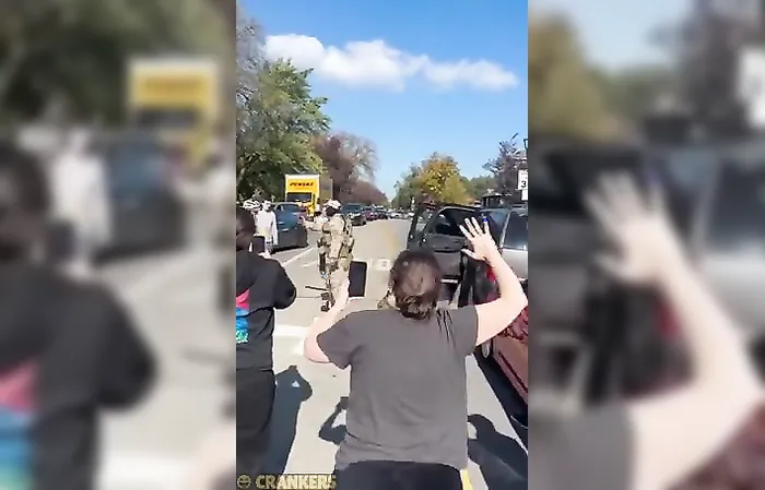 ICE Karen tries opening door on DHS officer, finds out real fast