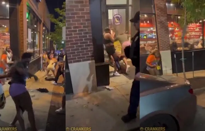 Officer Steps In to Stop a Brawl and Accidentally Becomes the Funniest Part of the Video