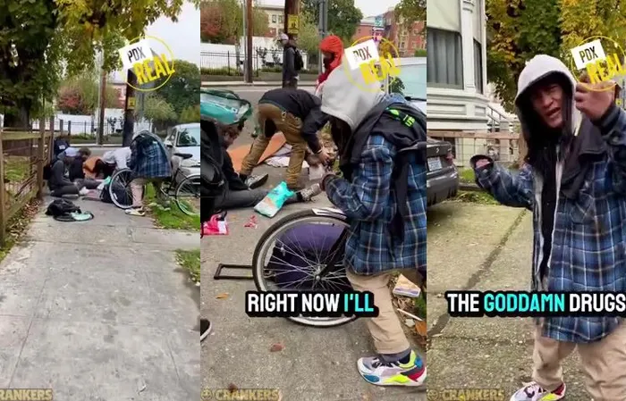 Mom takes on a group of crackhead junkies in front of a school