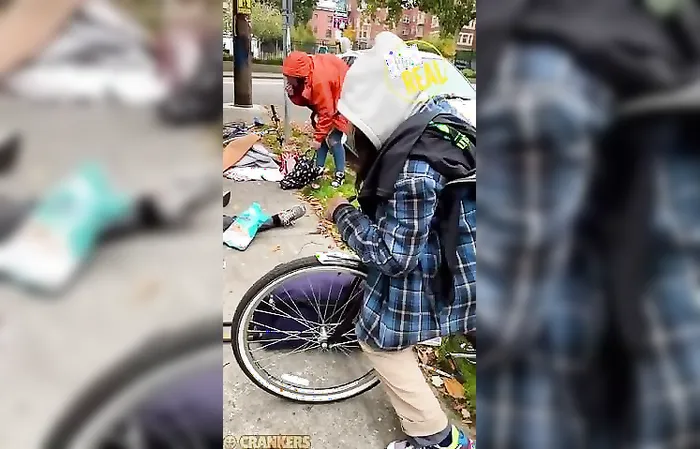 Mom takes on a group of crackhead junkies in front of a school