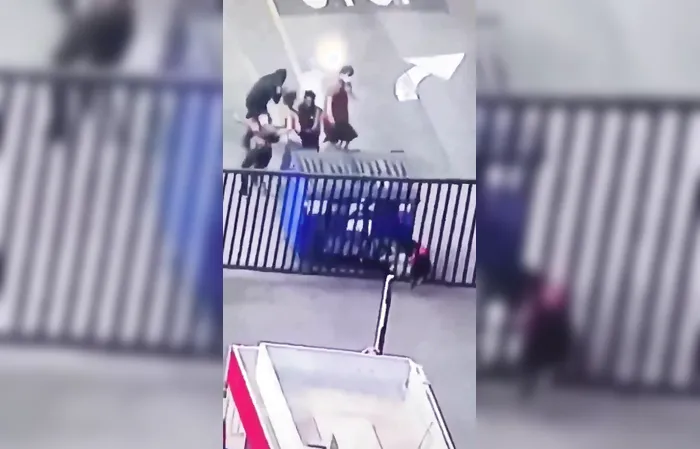 Protesters accidentally hit another protester with a dumpster