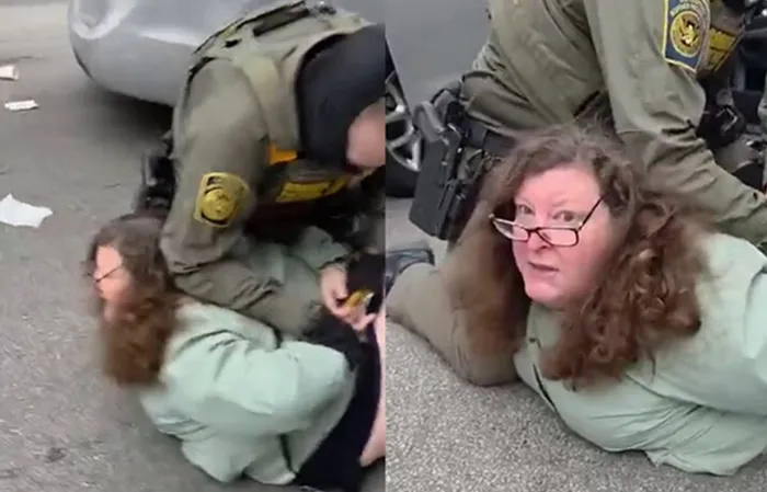 Officers take down suspect who was agitating