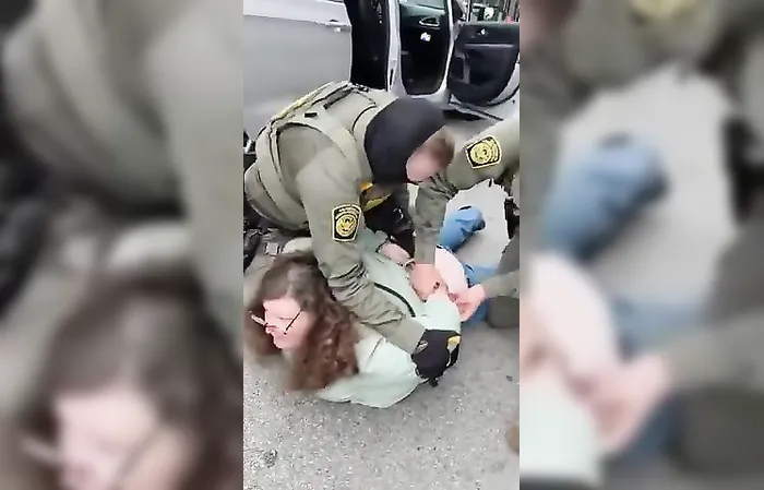 Officers take down suspect who was agitating
