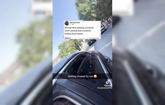 Chicago Woman records herself running red lights to escape an ICE vehicle