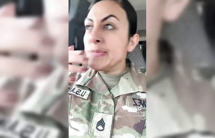 Army chick slams the Secretary of War while in uniform — is this a violation?